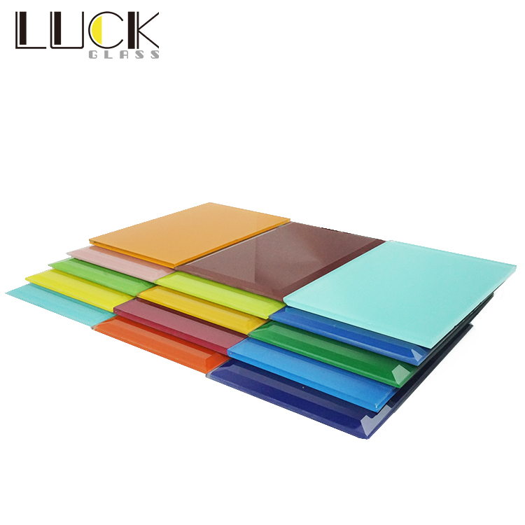 LUCK lacquered painted glass for kitchen splashback background wall