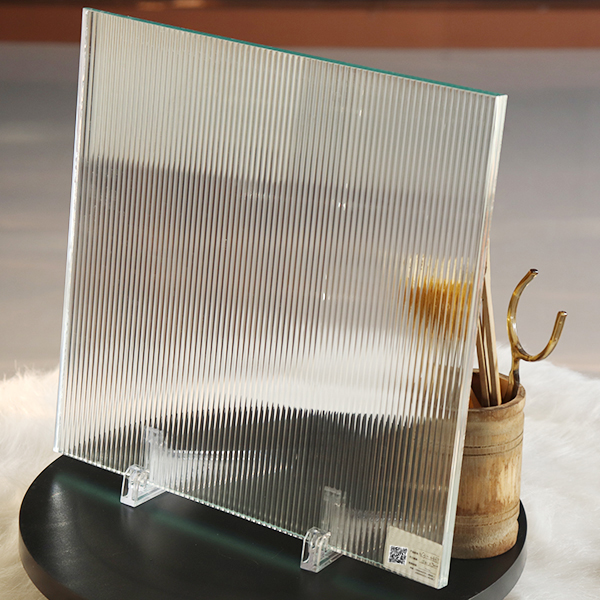 Engrave Polished V&U Groove Clear Tempered Glass sheet