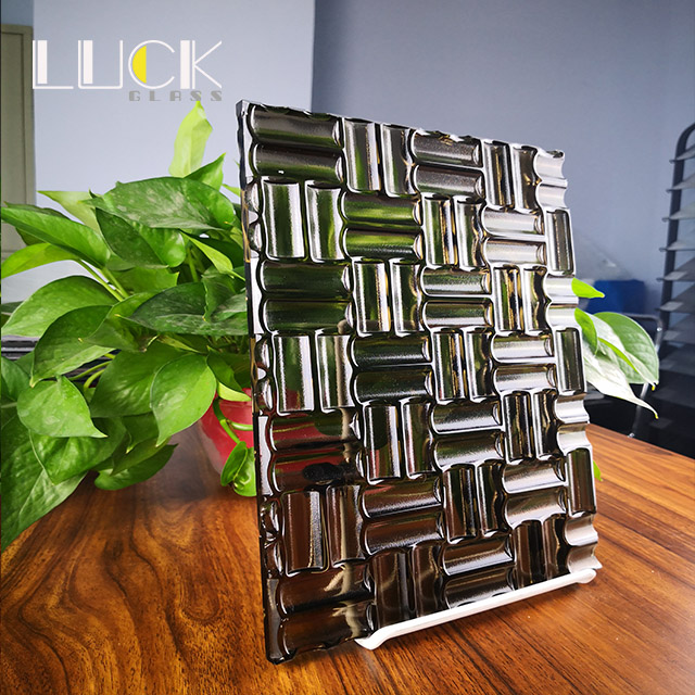 Brown color tempered fused glass architectural decoration, color can be customized
